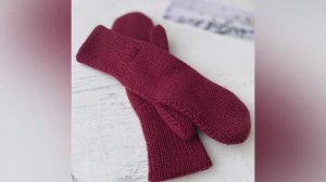 Варежки двойные на однофонтурной машине.