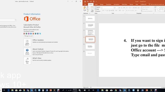 How to Sign Out and Remove Existing Profile from Outlook 2016 смотреть онлайн