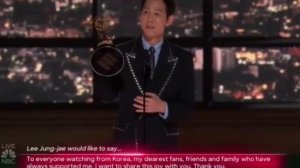 LEE JUNG JAE Lead Actor in a drama series - 74th Primetime Emmy Awards 2022.