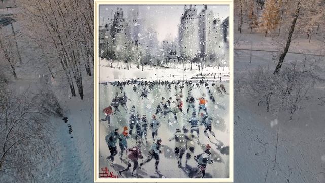 Снежные акварели Марины Дайковской