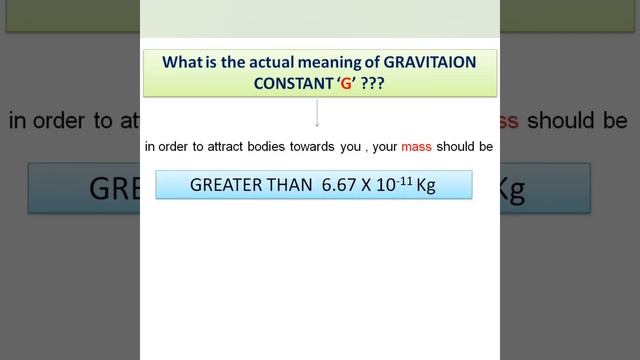Actual meaning of Gravitation constant 'G' For class 9th, 10th, 11th, 12th #physics #study #exam смотреть онлайн