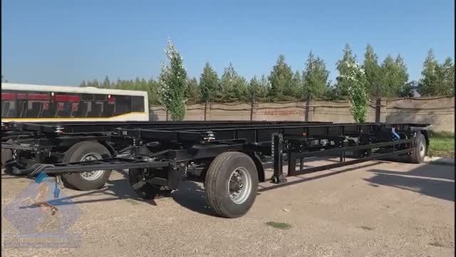 Прицеп для перевозки 40 футовых контейнеров. Грузоподъемность 16 тонн. смотреть онлайн