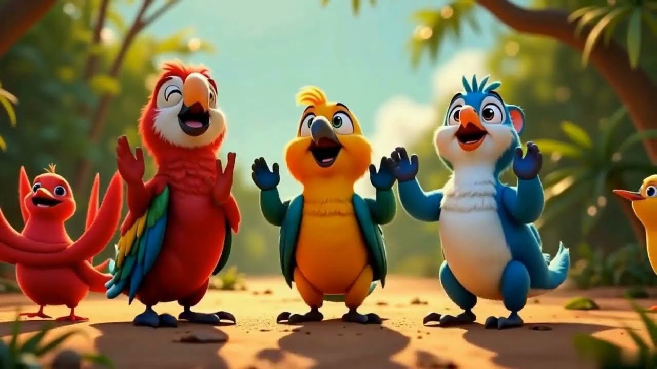 Parrot Party Song !  | Song For Kids & Toddlers   Melody Nursery Rhymes For Preschool Toddlers