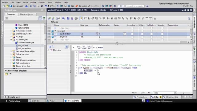 Using VARIANT data type in Siemens TIA Portal смотреть онлайн