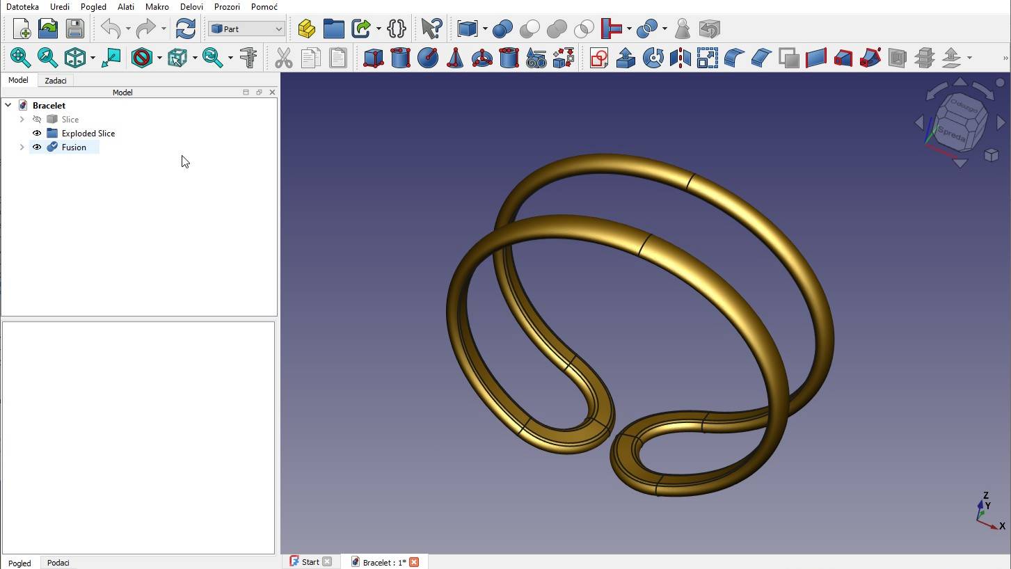Modeliranje narukvice u 3D CAD programu FreeCAD смотреть онлайн