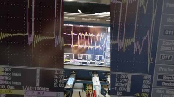 RS485, ptotocol Profibus. Oscilloscope measurement
