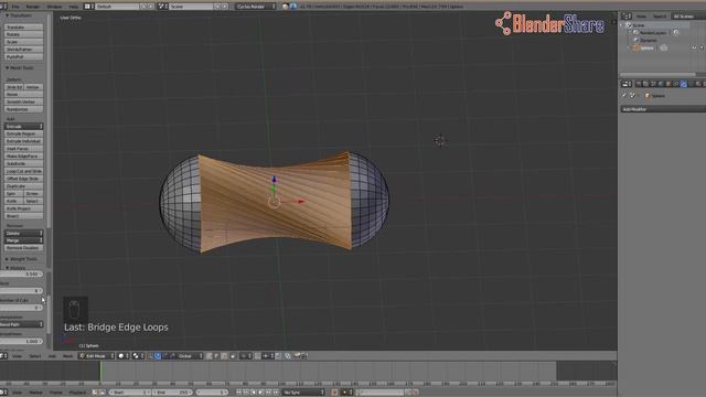 Connect Two Edge Loops using Bridge Edge Loops Tool in Blender 2.78 - Blender Tutorials For Beginne смотреть онлайн