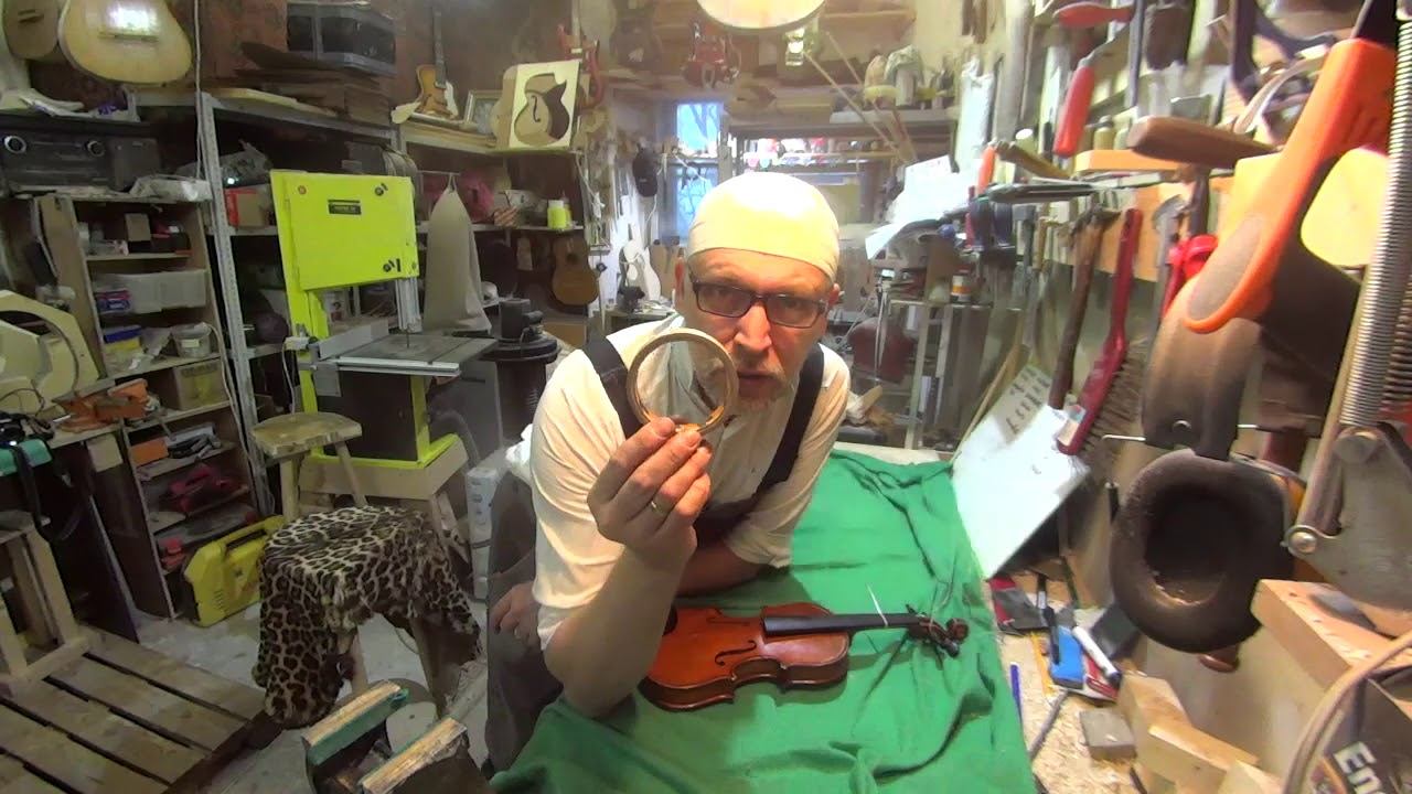 Приклейка грифа скрипки, цинубель. смотреть онлайн