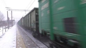 ВЛ80С-1250 с перегоняемым 2ЭС4К-052 и грузовым, и ВЛ80С-1562 навстречу
