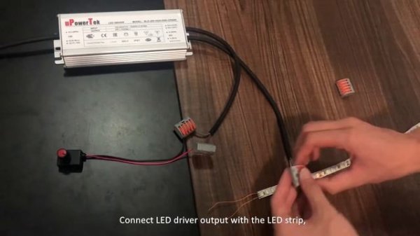uPowerTek Constant Voltage 12V 24V 0-10V Dimmable LED Driver Wiring Tutorial