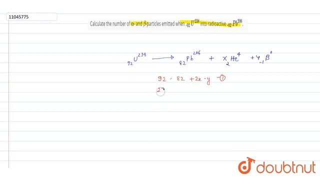 Calculate the number of `alpha`- and `beta`-particles emitted when `._(92)U^(238)` into radioactive смотреть онлайн