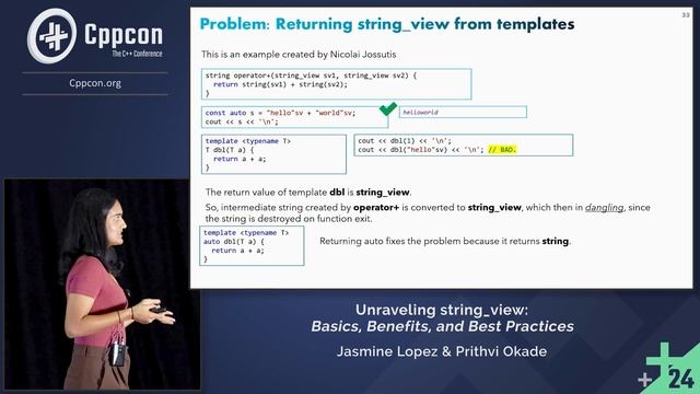 How to Use string_view in C++ - Basics, Benefits, and Best Practices - Jasmine Lopez & Prithvi Okade смотреть онлайн