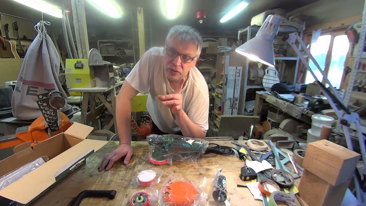 Механизация полирования лака на гитаре, часть 2. Обзор полировальной машинки Status XPA9-125CE. смотреть онлайн