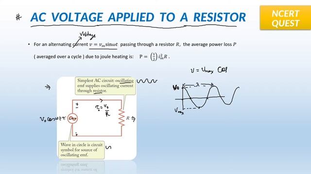 AC VOLTAGE APPLIED TO A RESISTOR | Chapter 7 | Alternating Current | Saem Sir - LEC 3 смотреть онлайн