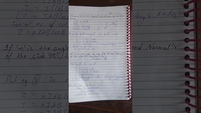 Class 12 physics topic (Torque on a current carrying coil in magnetic field) смотреть онлайн