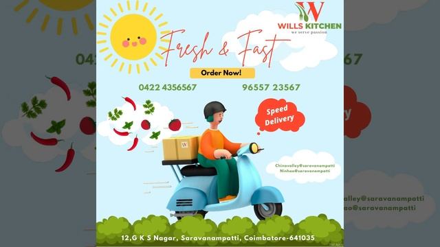 WILLS KITCHEN @SARAVANAMPATTI | CLOUD KITCHEN | TAKE AWAY | HOME DELIVERY | ONLINE FOOD SERVICES | смотреть онлайн