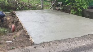 Как сделать монолитный заезд на участок через канаву.