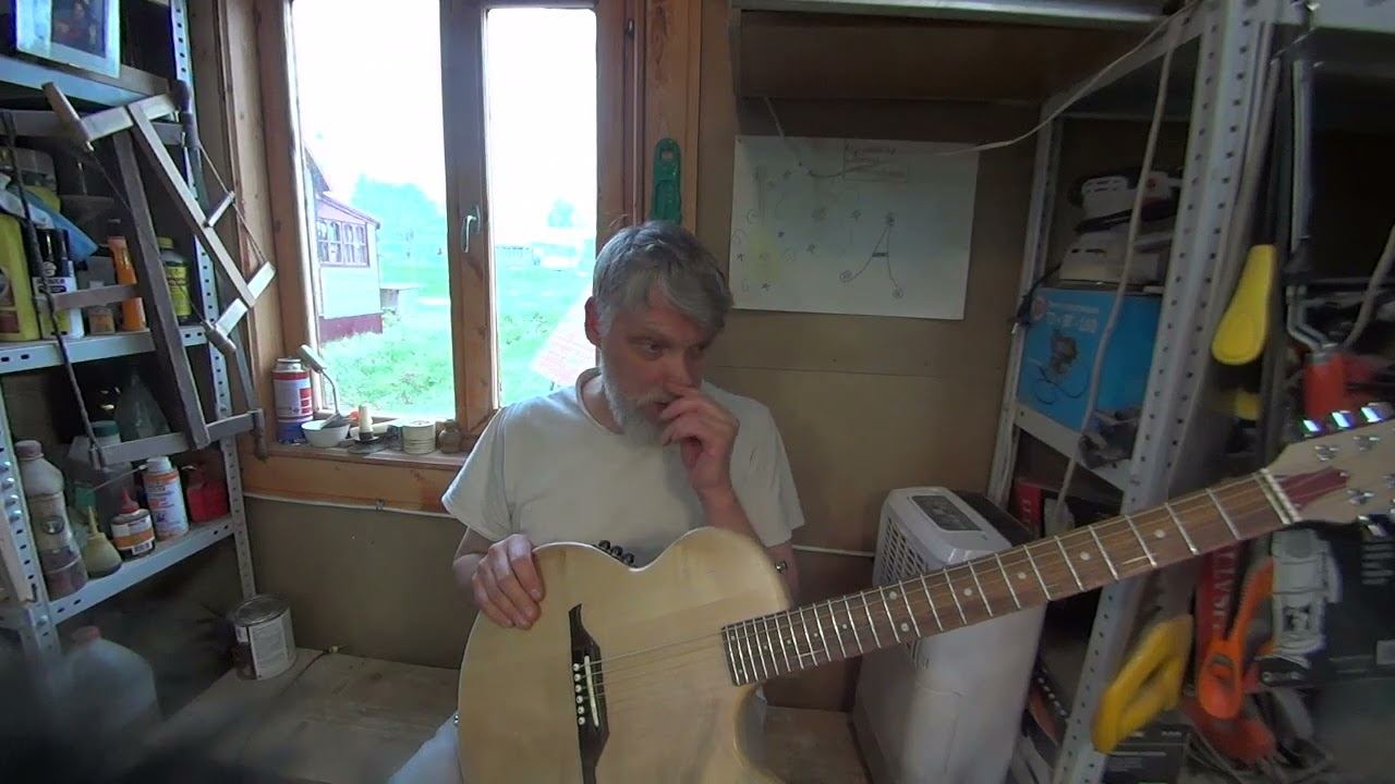 Сайлент-гитара доска с пьезозвукоснимателем, предусилением и эквалайзером от мастера Антона Хорина. смотреть онлайн