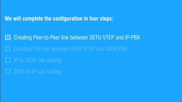 using SETU VTEP as ISDN gateway for ip PBX system part 1 смотреть онлайн