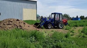 Трактора малой мощности бренда Lovol 354 и Lovol 404 в работе с куном и отвалом