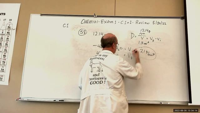 CHEM101 Exam1 C1 & 2 Review 30Aug2022 смотреть онлайн