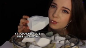 Сухой хруст. Медленный хруст, Природный мел, Канцелярский мел. ASMR