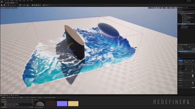 Unreal Engine 5.3 Real-Time Water Simulation with Splash & Foam - Niagara Fluids | RedefineFX смотреть онлайн