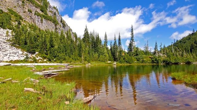 (3 hours) 4K UHD Relaxation video Mount Rainier National Park Washington State, Nature Sounds - 1_01 смотреть онлайн