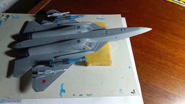 Покраска модели СУ-57 ZVEZDA 1/72 смотреть онлайн
