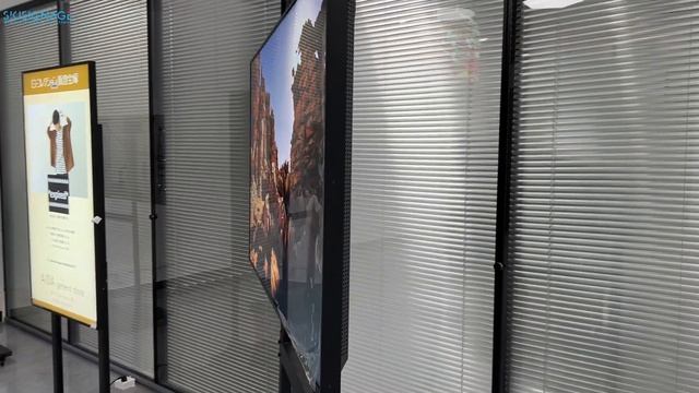 Super high brightness window face display, 3000 nits wall mount display, support floor stand смотреть онлайн
