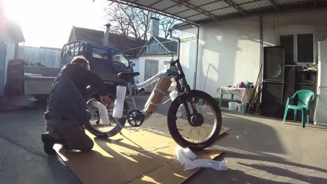 Китайский полноприводный электрический велосипед Shengmilo S600. Забираю, собираю, переживаю)