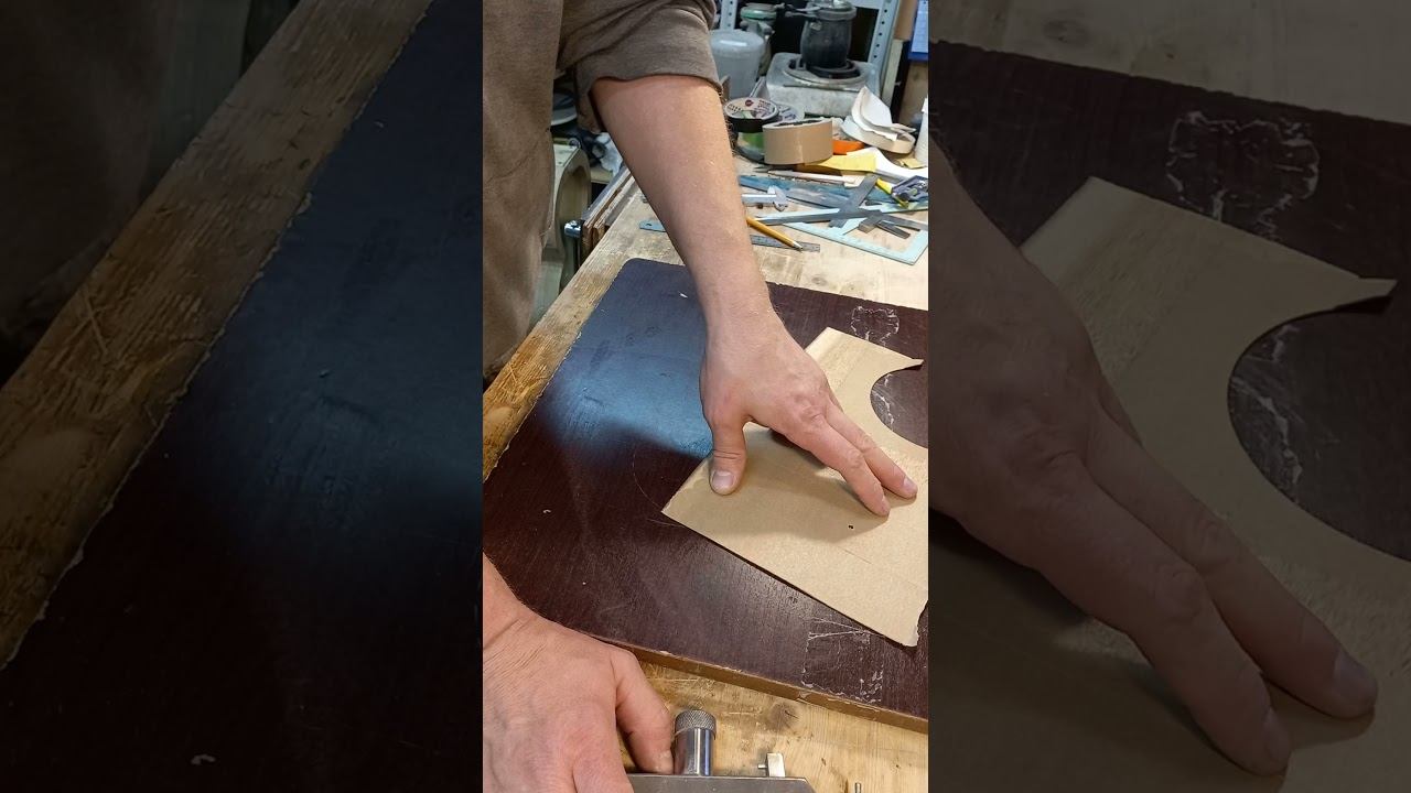 Изготовление простой розетки для гитары из шпона. Making a simple guitar rosette out of a veneer. смотреть онлайн