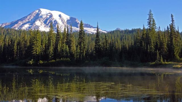 (3 hours) 4K UHD Relaxation video Mount Rainier National Park Washington State, Nature Sounds - 1_00 смотреть онлайн