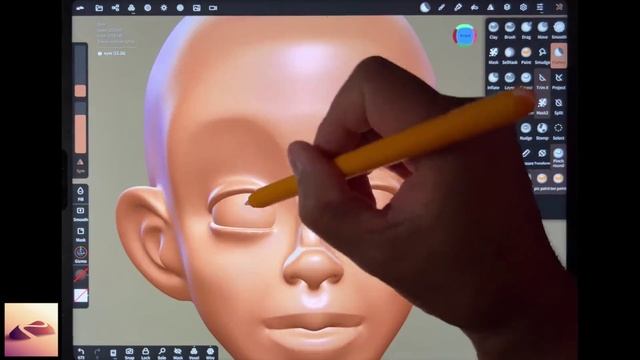 01 3D Model a Human Head in Nomad Sculpt смотреть онлайн