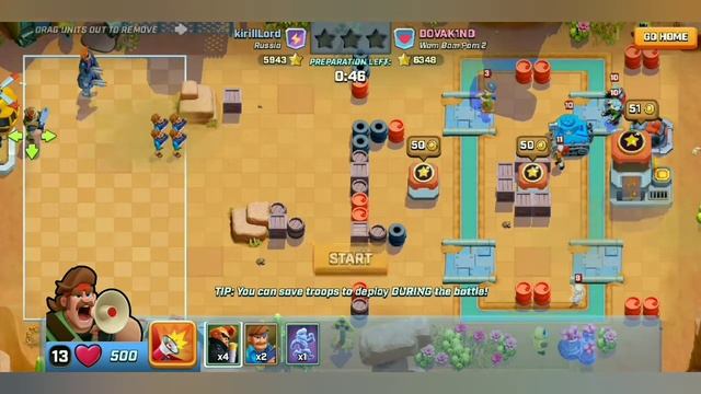 Слишком сильная страта в Rush Wars!! Любую базу сносит на три!)) смотреть онлайн