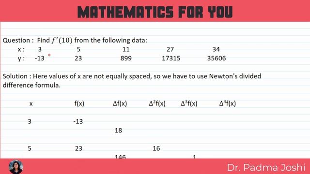 Numerical differentiation using Newton backward and divided difference formula | Example part 2 смотреть онлайн