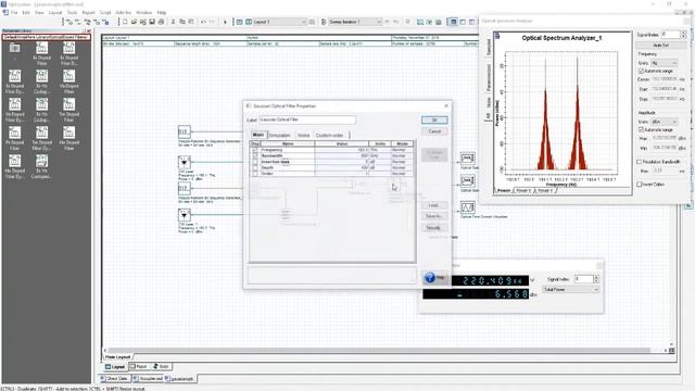 Introduction To Optisystem - The Gaussian Optical Filter