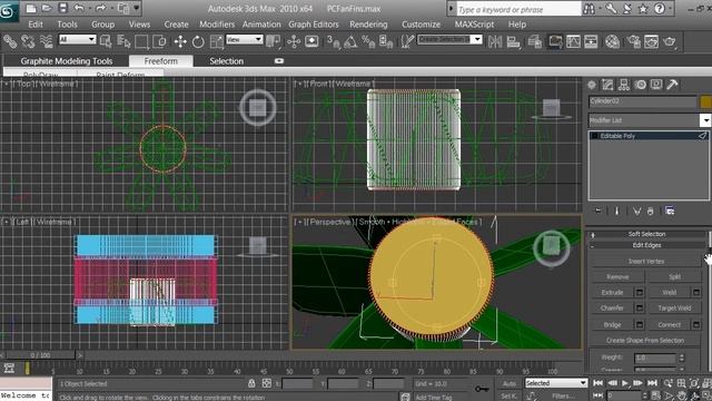 3D Modeling - Computer Fan Tutorial - Beginners - 3ds max - pt 9 of 16 смотреть онлайн