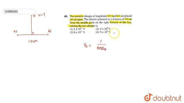 Two positive charges of magnitude `4 C` and `6 C` are placed `10 cm` apart . The electric potential смотреть онлайн