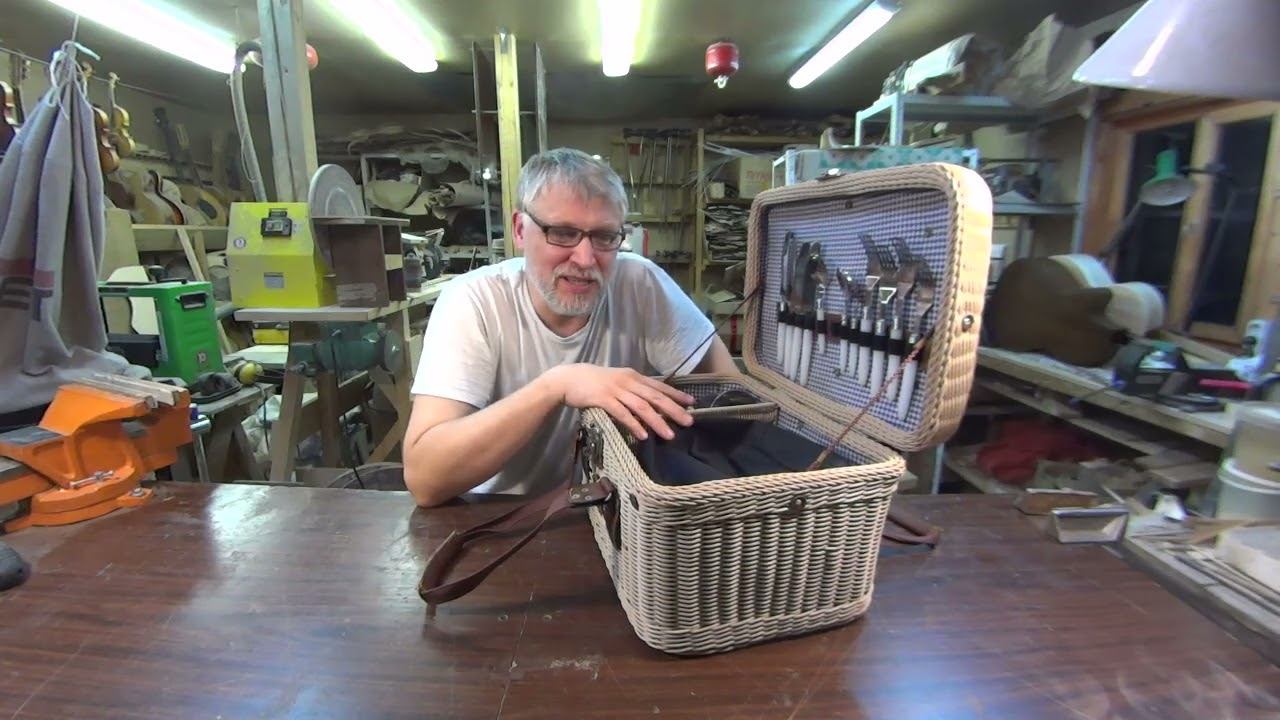 Корзина с набором посуды для пикника и туризма - новогодний обзор. смотреть онлайн