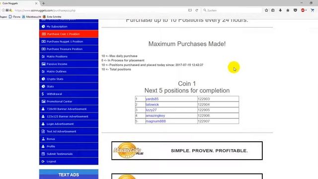 Coin Nuggets Обзор кабинета от 16 07 2017 смотреть онлайн