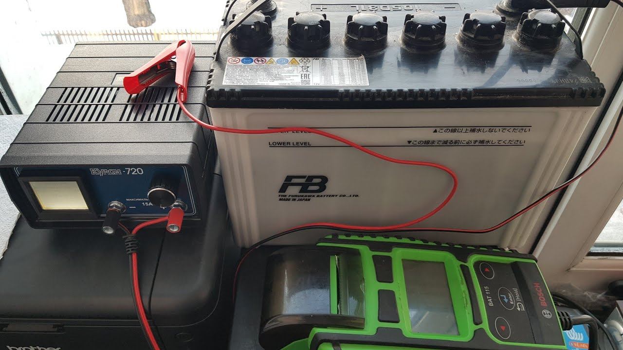 ЗАРЯДНОЕ УСТРОЙСТВО КУЛОН 720, заряд FURUKAWA BATTERY 74 Ач. Выбор проводов и крокодилов для ЗУ смотреть онлайн