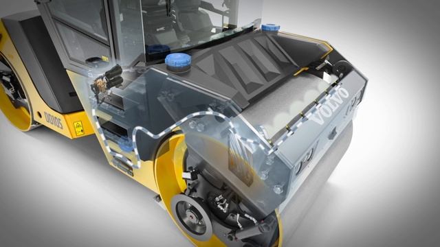 Volvo DD105 asphalt compactor: unique water spray system смотреть онлайн