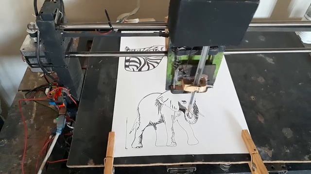 CNC Grbl Plotter Com Arduino uno. смотреть онлайн
