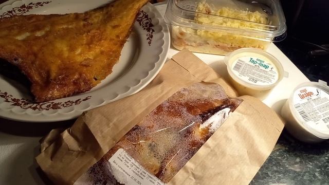 Рыба камбала. Салат мимоза. Соус тар тар. Соус цезарь. Пирог грибы, курица. Мукбанг. Еда на камеру. смотреть онлайн