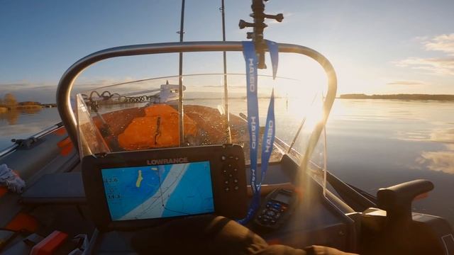 Лодка риб Торнадо 430 под мотором 9.9 4т и электроякорем Haibo