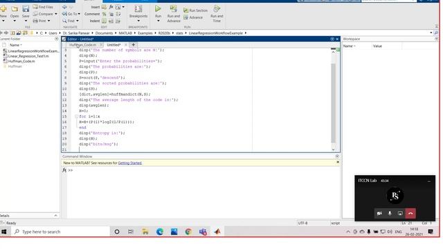 Matlab Coding for Huffman Algorithm смотреть онлайн