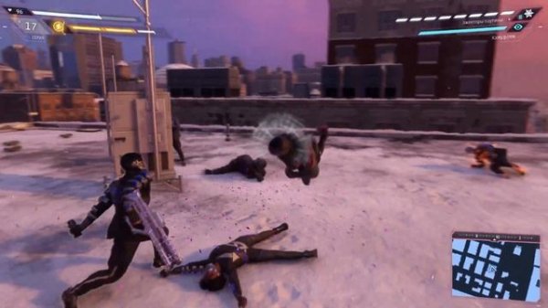 Человек-паук.Майлз Моралес.Подбросить 5 врагов в воздух