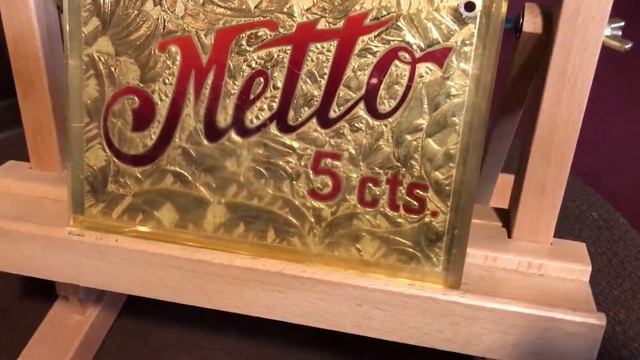 Early 1900's METTO 5 Cent Cigarettes Reverse Glass Sign SOLD смотреть онлайн