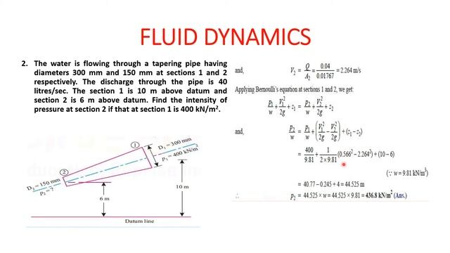 Fluid Mechanics - Problems on Fluid Dynamics I смотреть онлайн
